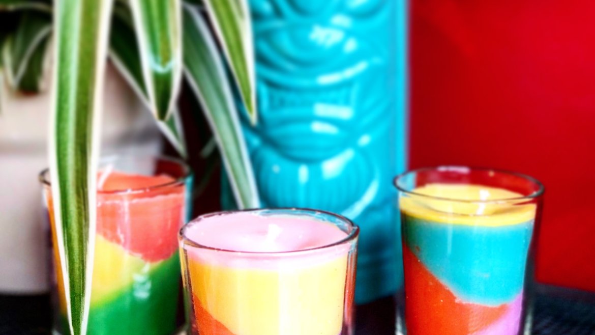 Bougies multicolores