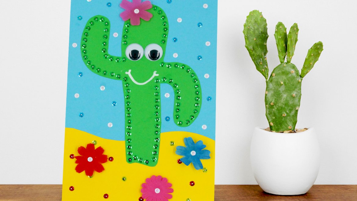 Cactus avec sequins à piquer