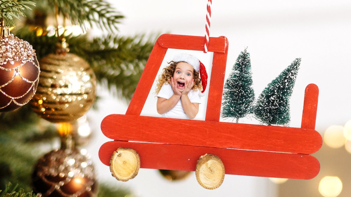 Camionnette de Noël - Suspension sapin