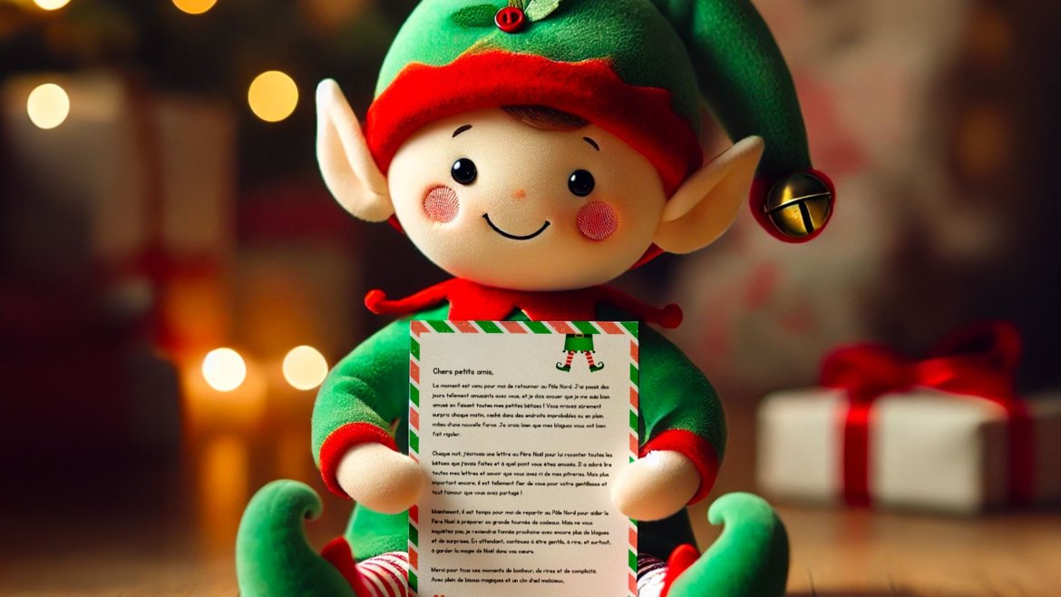 La lettre de départ du lutin de Noël : un au revoir magique pour les enfants