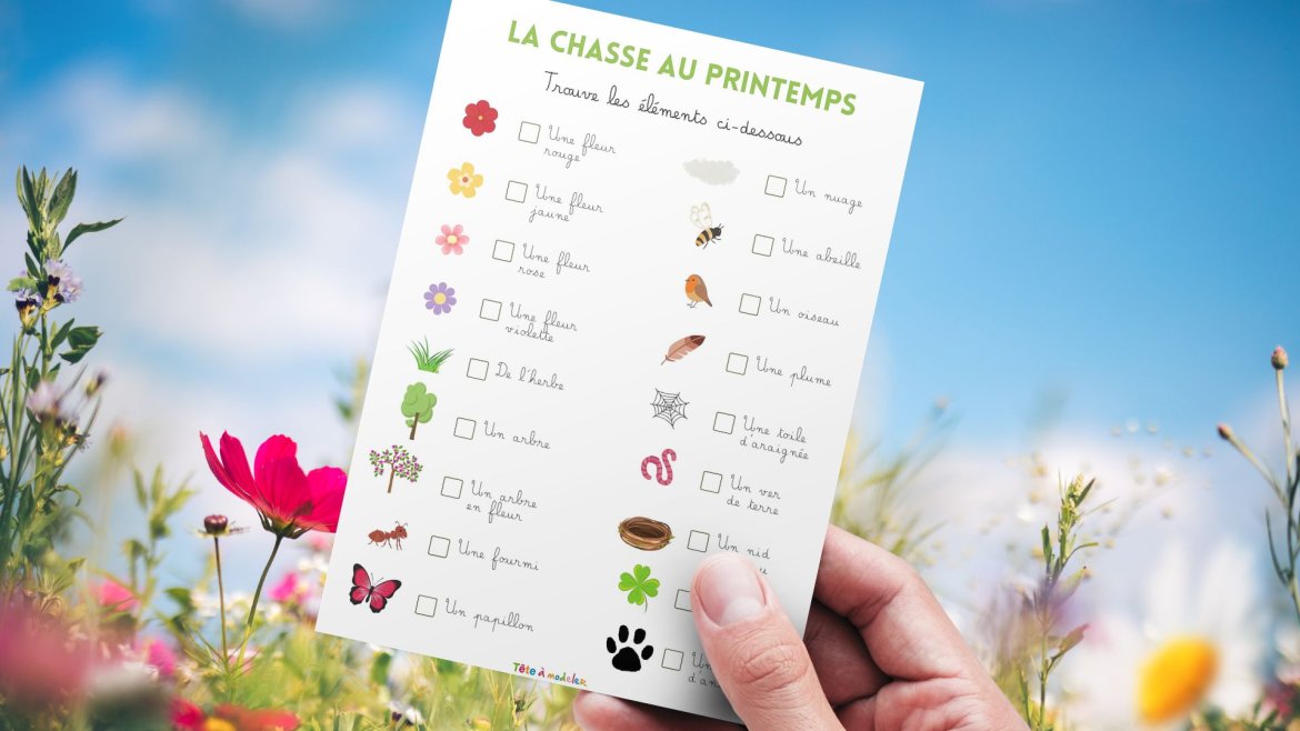Chasse aux trésors du Printemps maternelles