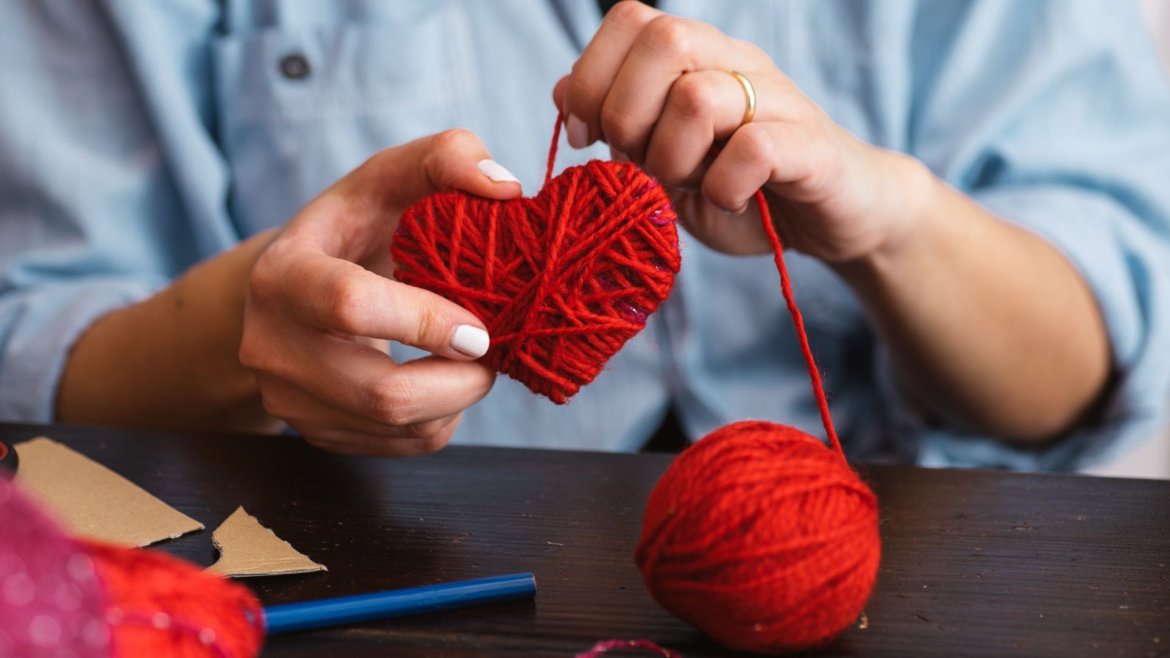 coeur en laine