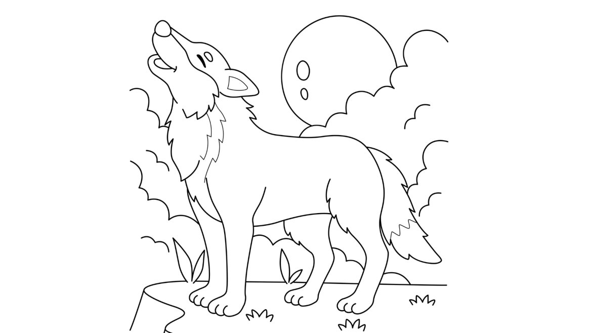 Coloriages de loups à imprimer gratuitement