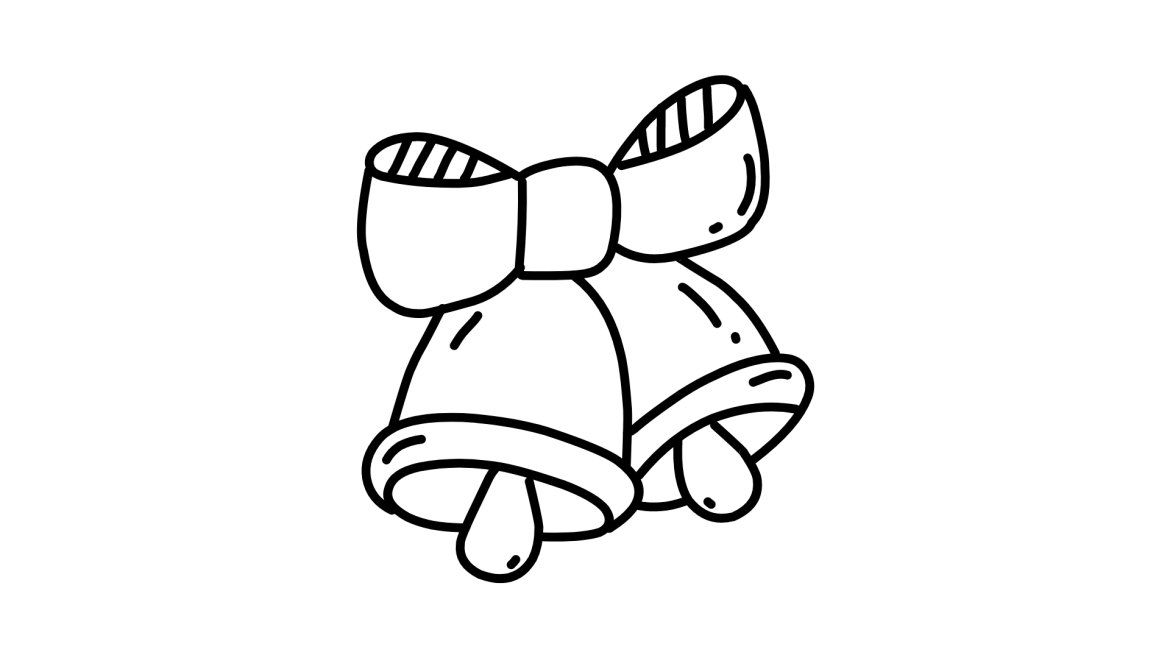 Coloriages des cloches de Noël à imprimer gratuitement