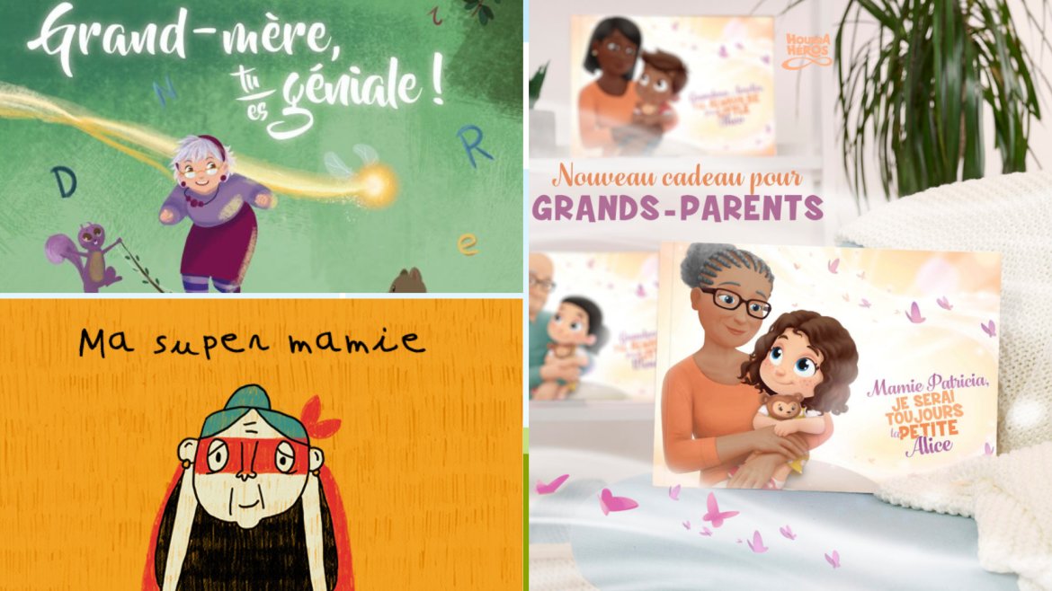Nos marques préférées et nos conseils pour bien choisir votre livre à personnaliser pour mamie et offrir un cadeau unique à la Fête des grands mères.