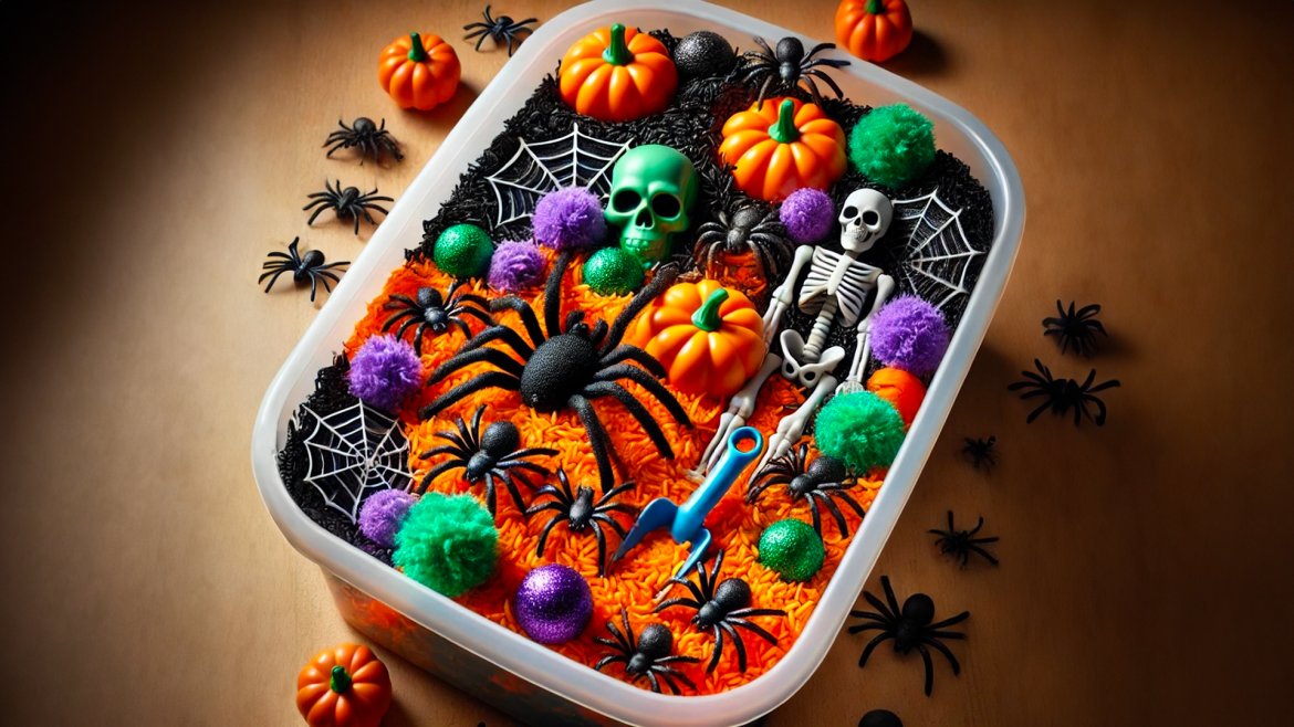 Fabriquez un bac sensoriel d'Halloween : Tutoriel étape par étape