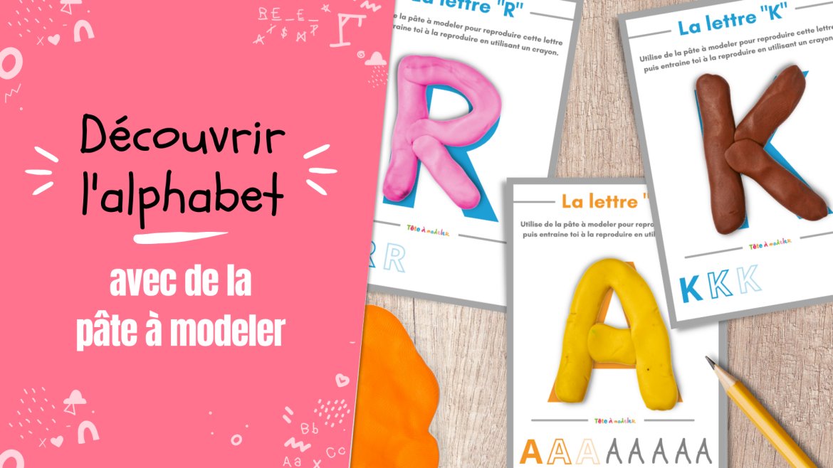 Fiches pour découvrir l'alphabet et apprendre à former les lettres. Il suffit d'imprimer les fiches et de proposer l'activité aux enfants. Le but, reproduire les lettres des fiches avec de la pâte