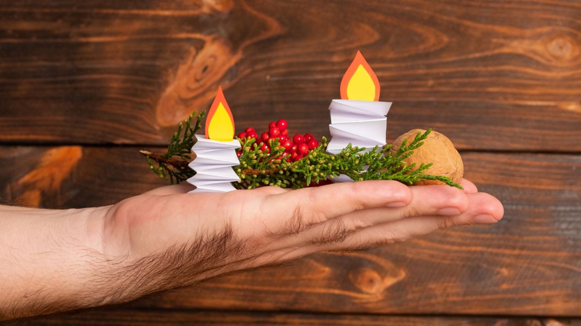 Bougie de noel en papier