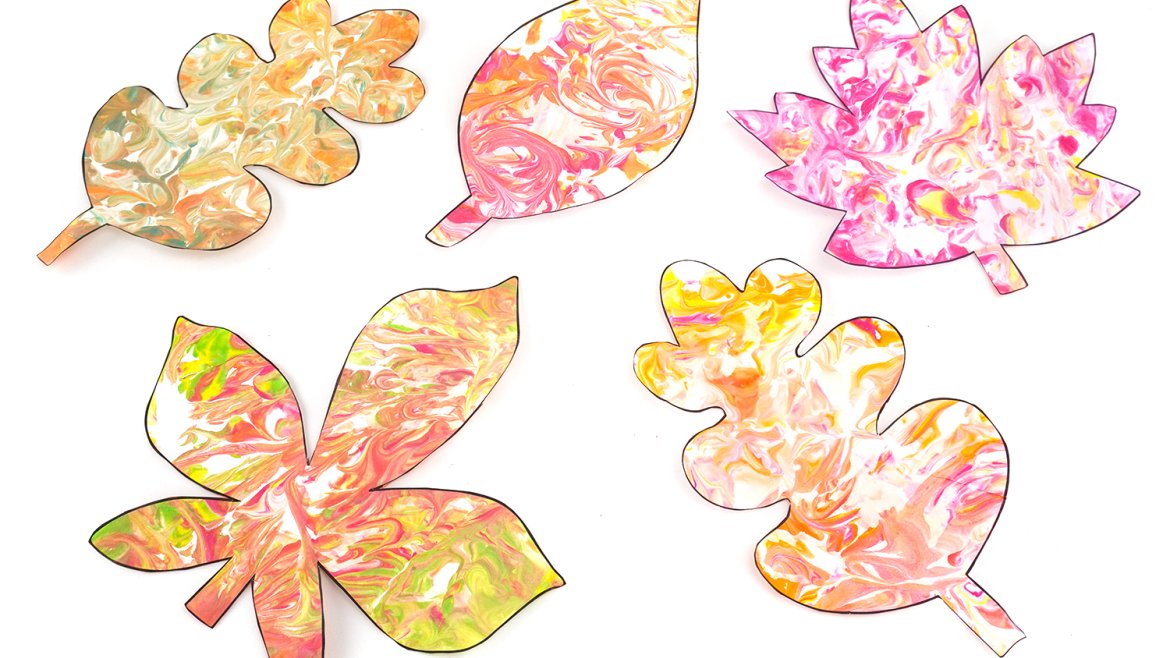 Feuilles d'automne marbrées - Mousse à raser