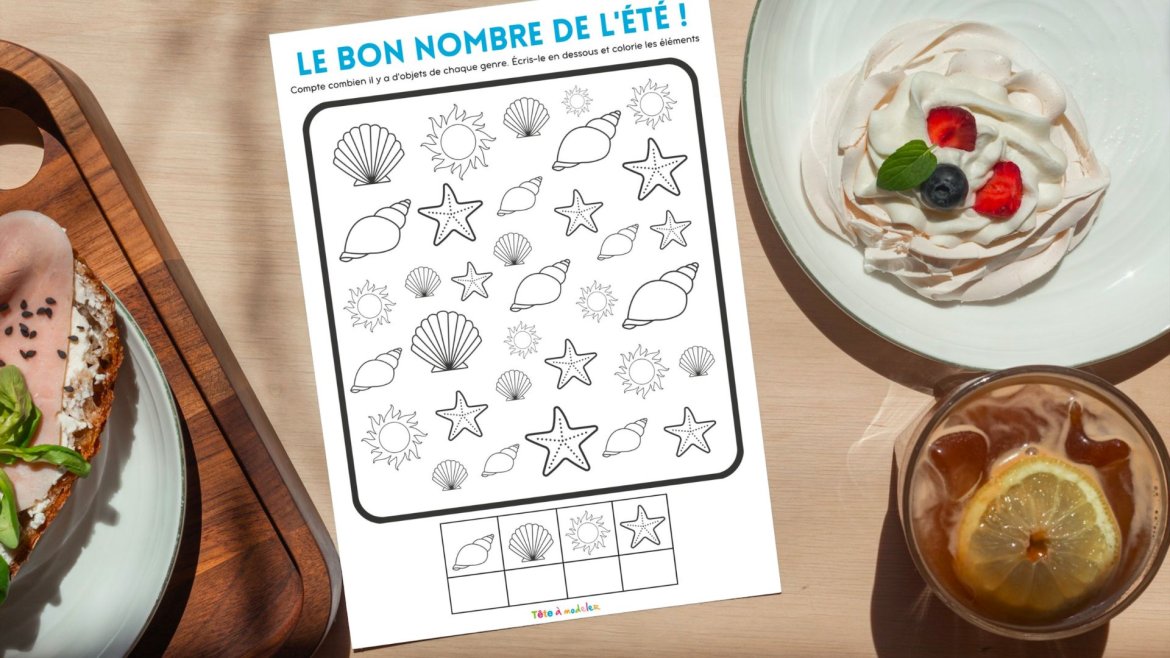 Jeu à imprimer de l'été : le bon nombre