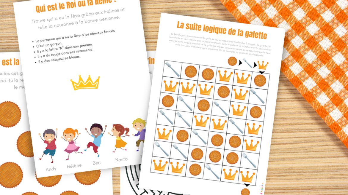 Jeux de l'Epiphanie à imprimer
