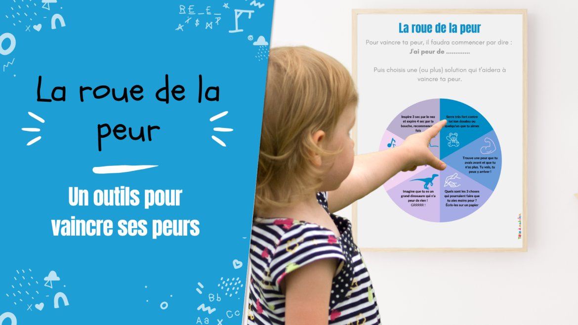 La roue de la peur est un outils à utiliser avec les enfants pour aider les enfants à comprendre et à mieux gérer leurs peurs. Cet outils est à imprimer gratuitement et à utiliser lorsque vous v