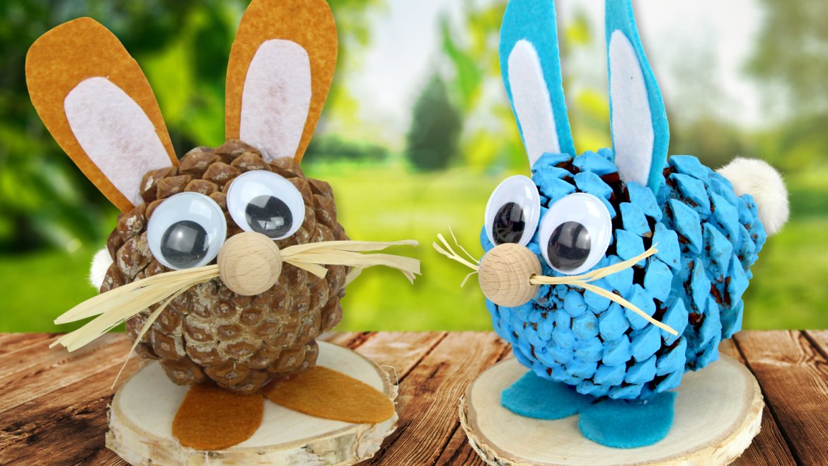 Avant de partir à la chasse aux œufs, apprenez à transformer une pomme de pin en un petit lapin de Pâques trop craquant ! Une activité amusante et originale pour vos enfants, succès gar