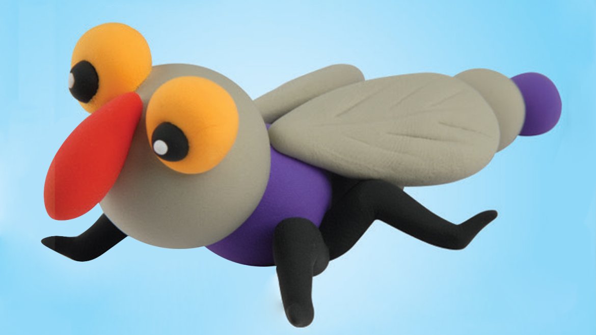 Libellule en pâte à modeler