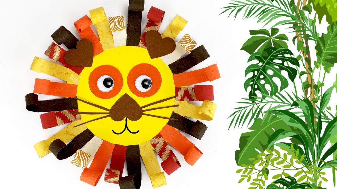 Voilà une activité qui va faire rugir de plaisir les enfants !Avec un support en bois rond et des jolies feuilles de papier indien, les enfants s'amuseront à fabriquer des lions trop mignon