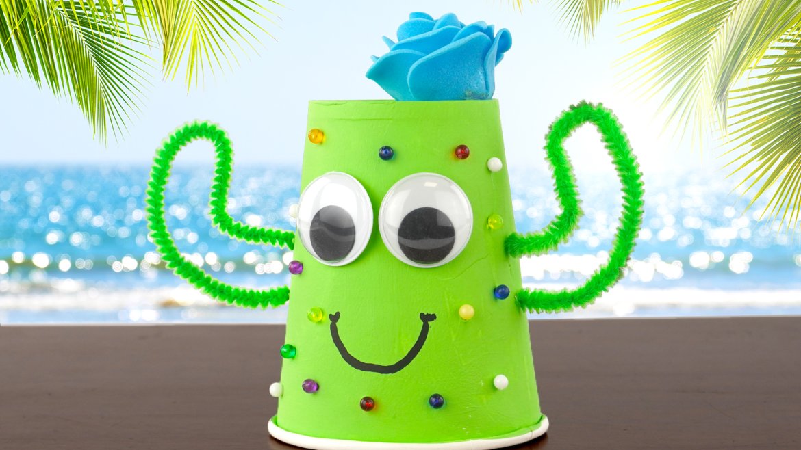 Faire un cactus avec un gobelet en carton