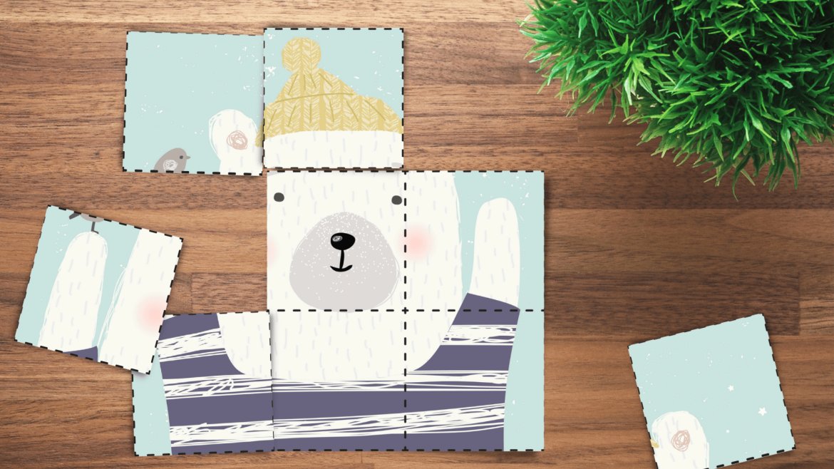 Ce puzzle d'Ourson est un puzzle pour les maternelles qui est parfait à faire pendant l'hiver. Il n'a que 9 pièces, ce qui le rend très facile à réaliser et accessible.