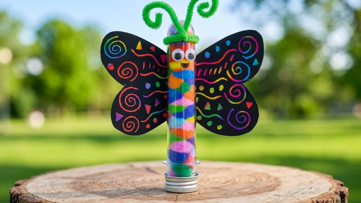 Papillon en carte à gratter
