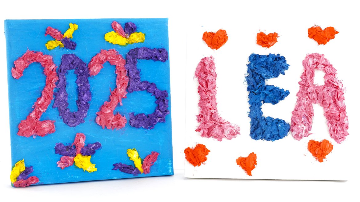 Peinture relief avec du sopalin