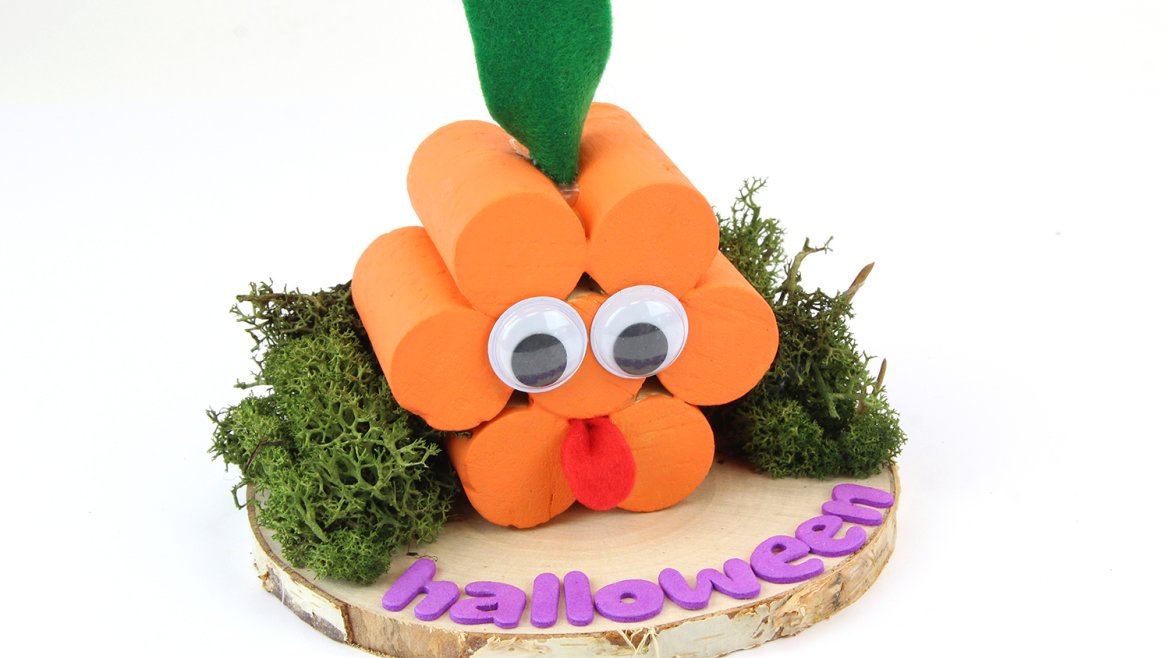 Une citrouille en bouchon de liège | Tuto Halloween | Tête à modeler