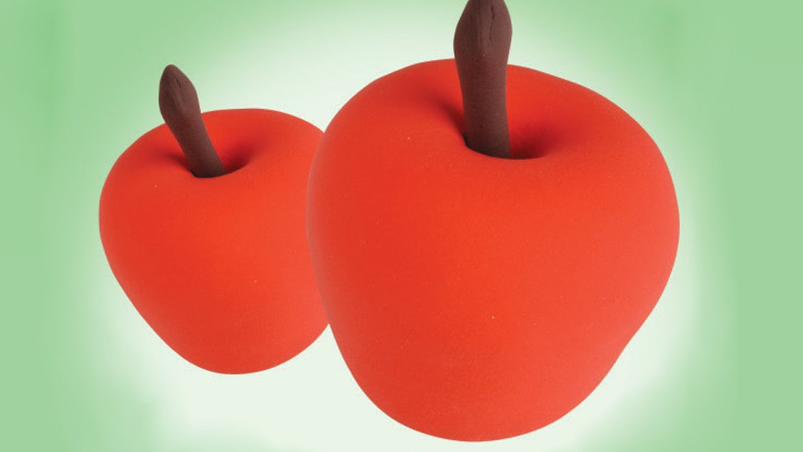 Pomme en pâte à modeler