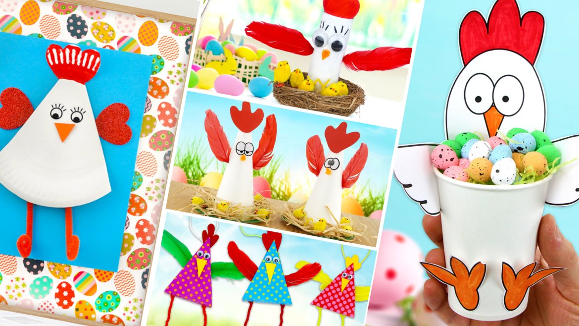 35 idées de poules de Pâques à fabriquer avec les enfants