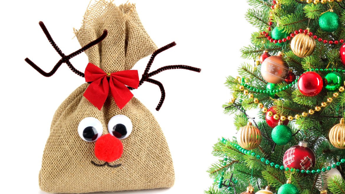 N'est-il pas mignon ce petit renne de Noël ? A poser au pied du sapin ou partout ailleurs dans la maison pour les fêtes ce joli renne pourra être fabriqué facilement par les enfants en ut