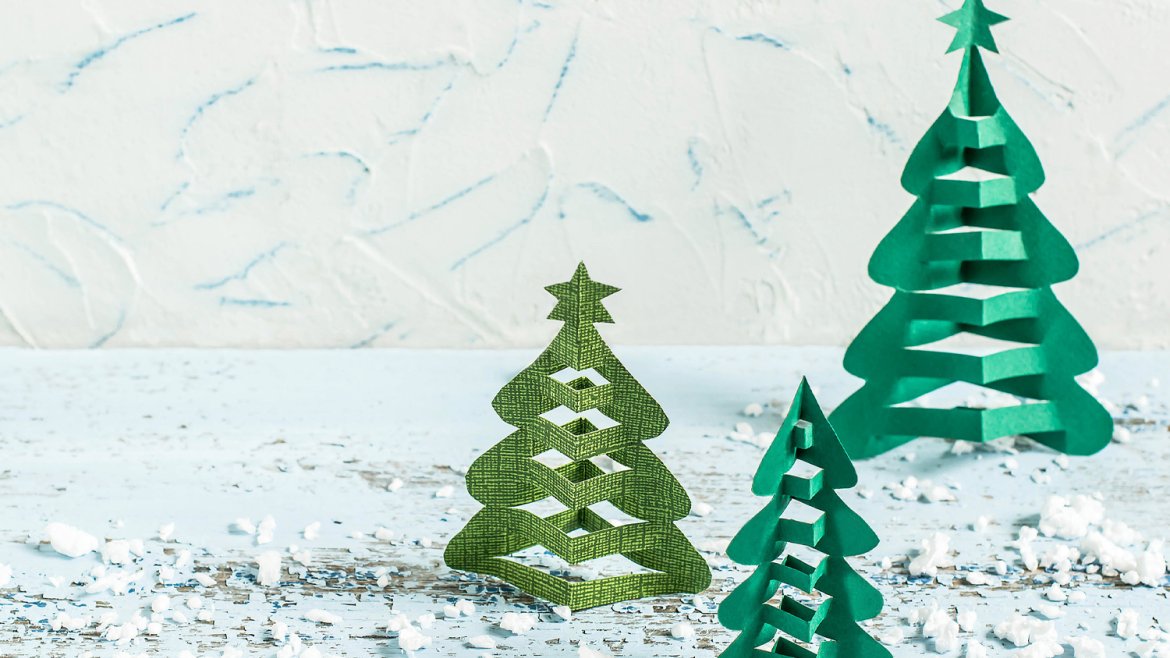 Sapins en Kirigami