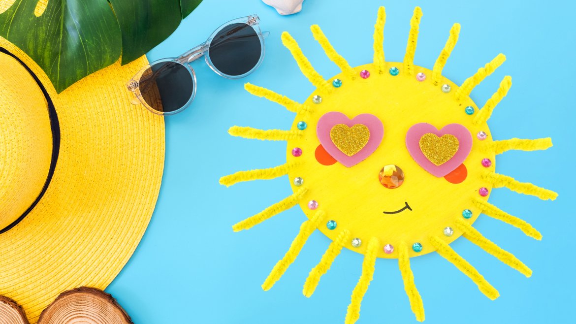 Soleil avec des chenilles