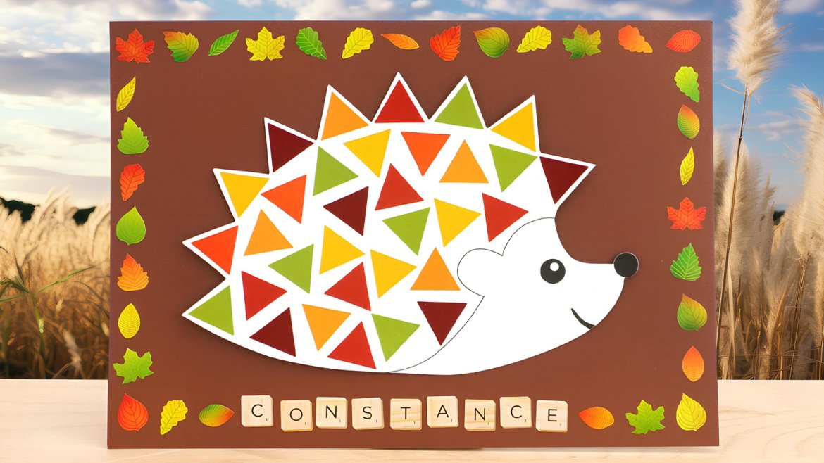 Tableau hérisson gommettes