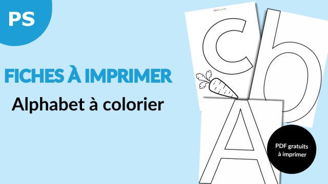 Coloriage de lettre, lettre de l'alphabet à colorier