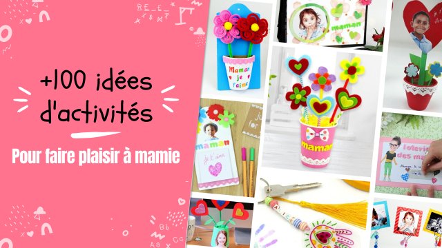 Vous cherchez une idée de cadeau pour mamie ? Que ce soit pour la fête des grands mères ou son anniversaire, voici notre sélection d'idées cadeaux à fabriquer avec les enfants et qui feront plai
