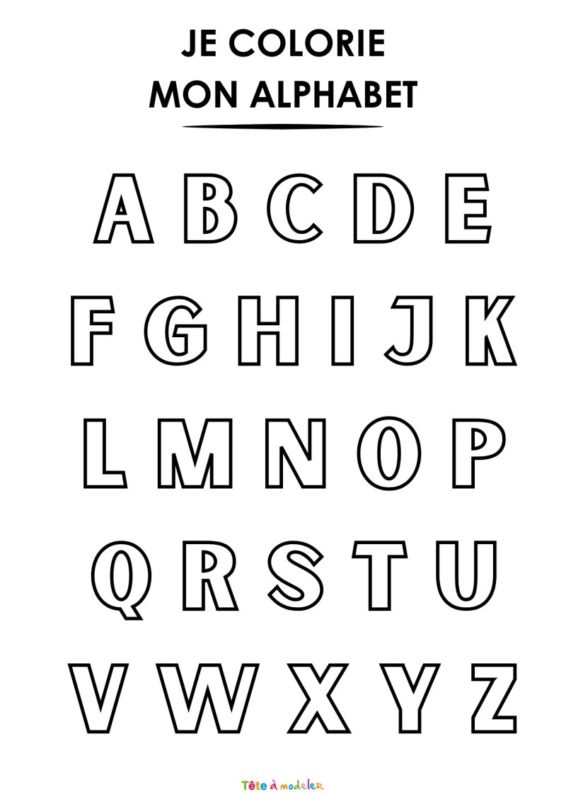 Alphabet à colorier