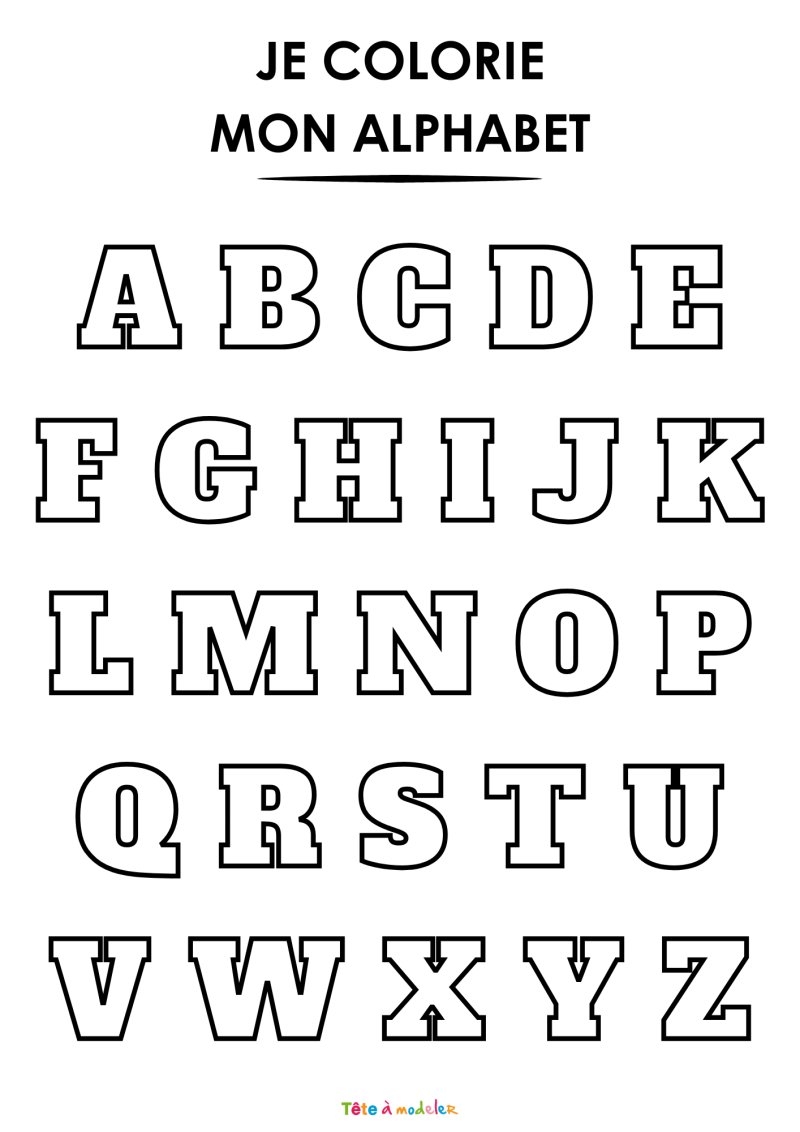 Alphabet à colorier