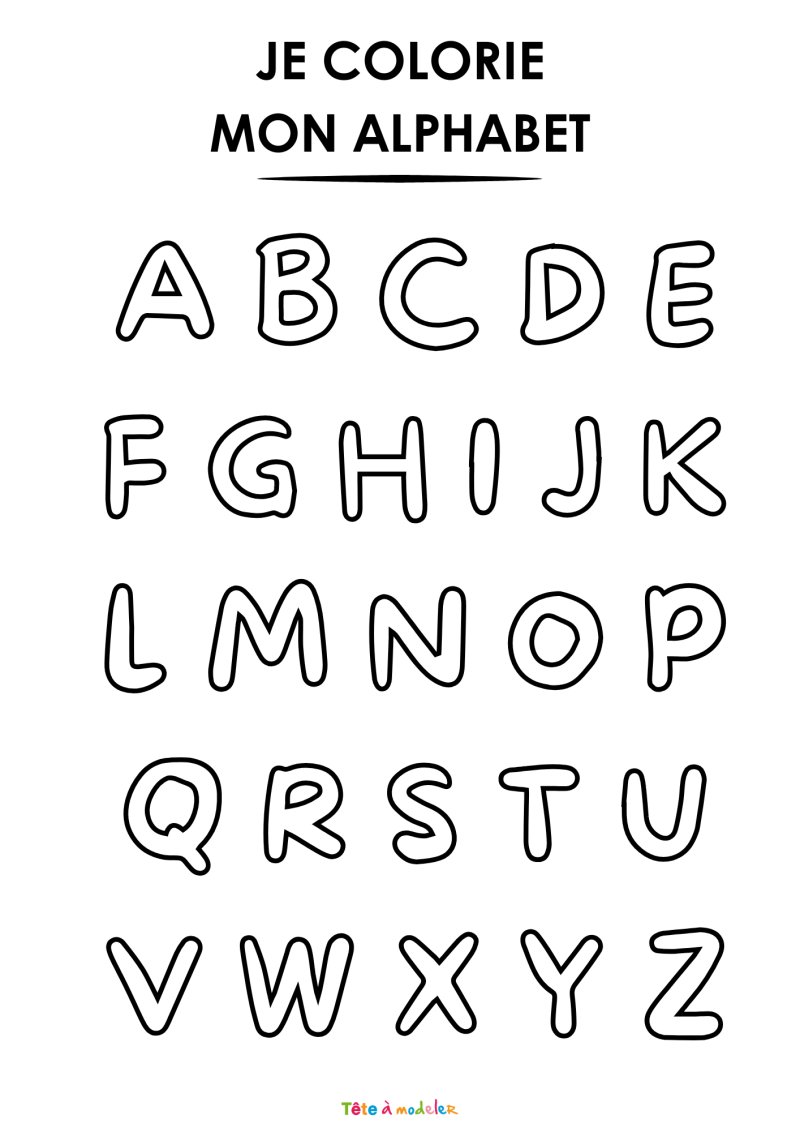 Alphabet à colorier