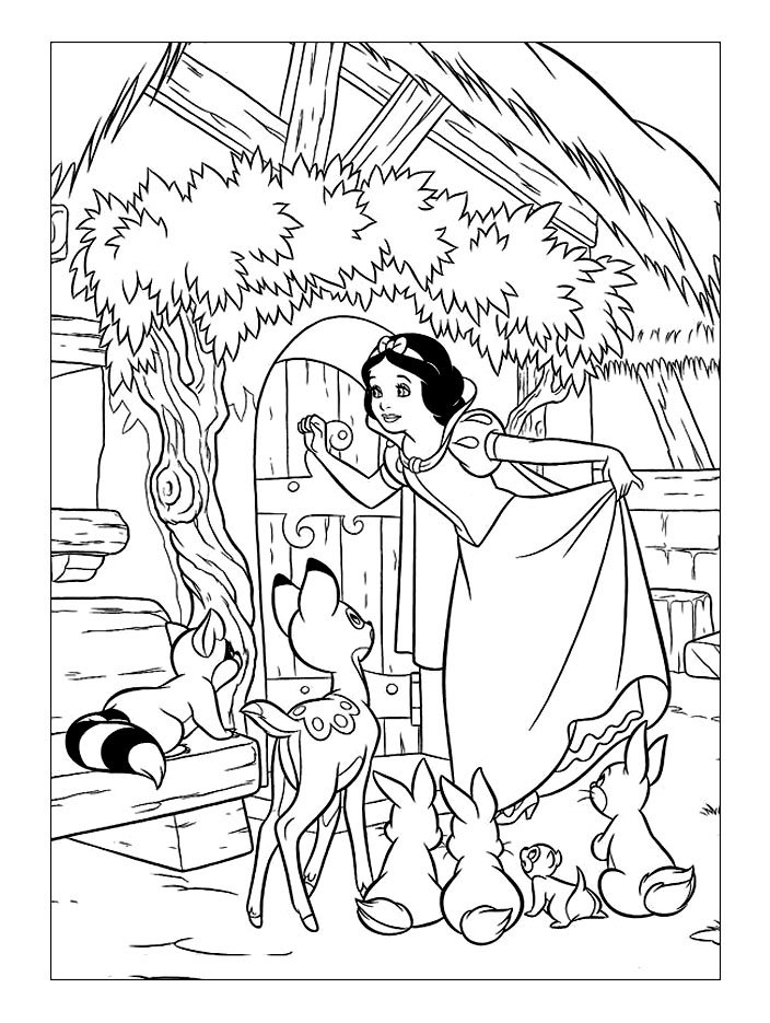 Blanche Neige dans la maison des 7 nains