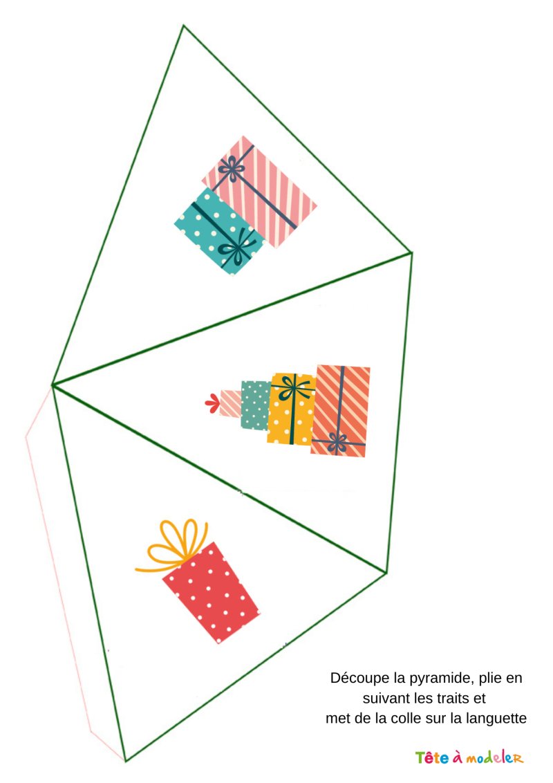 Cadeau de No&euml;l en papier &agrave; imprimer