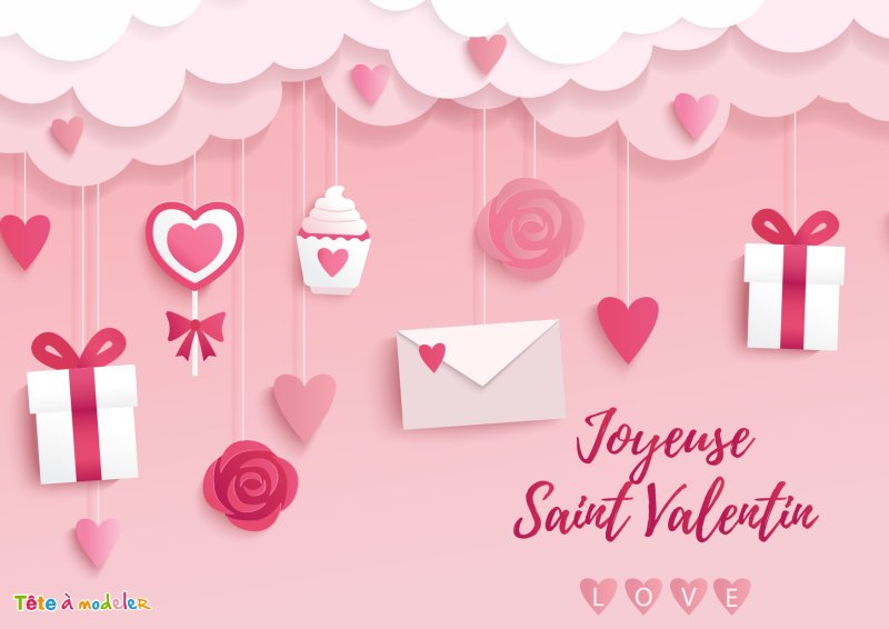 Carte cadeaux de Saint Valentin à imprimer