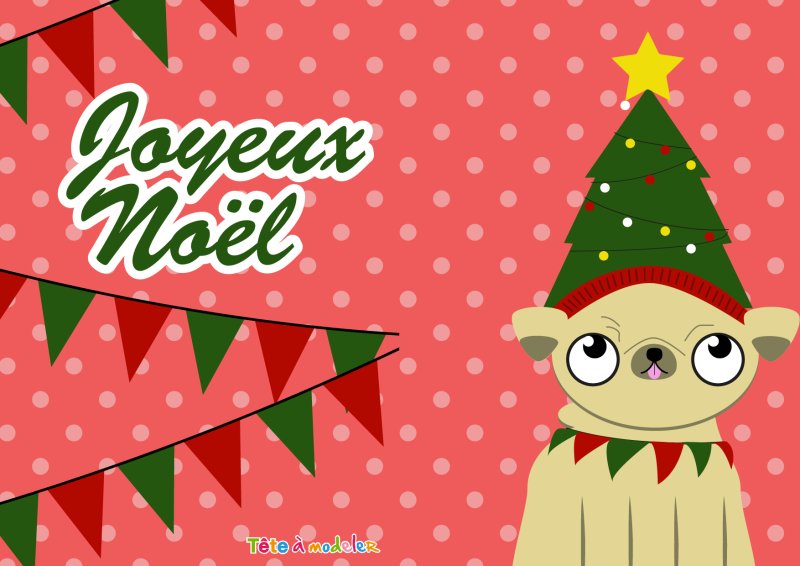 Carte carlin marrant de noel