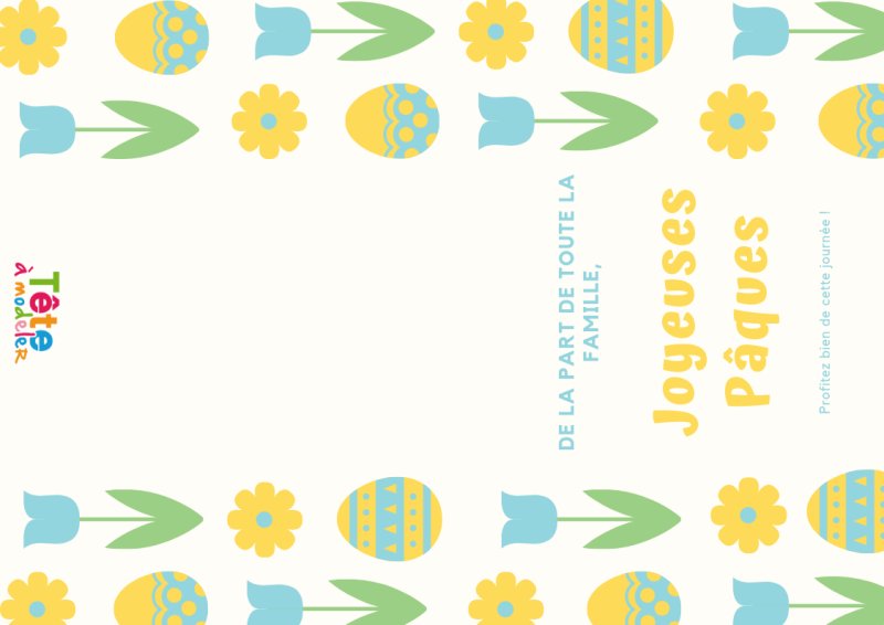 Carte "Joyeuses Pâques" du jardin