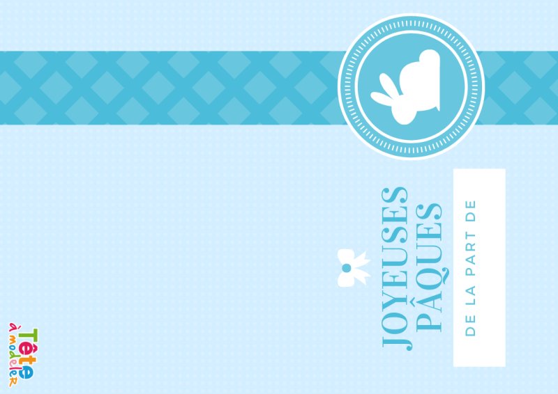 Carte "Joyeuses Pâques" personnalisable