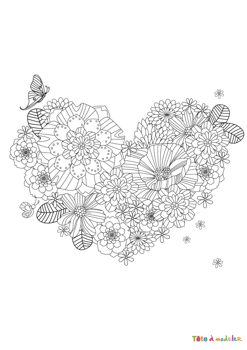 coeur a colorier