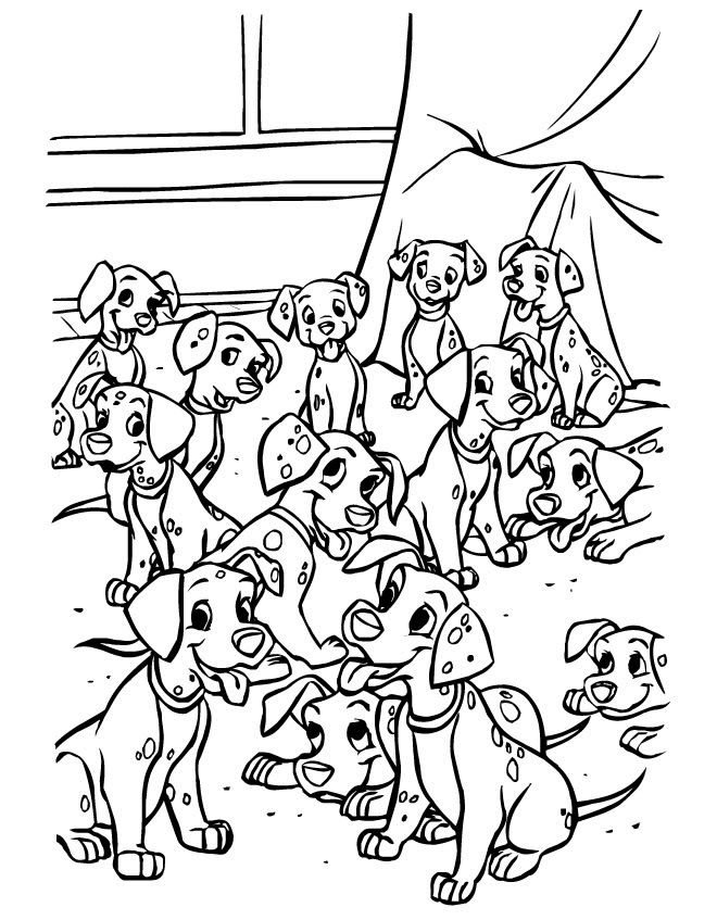 Coloriage 101 dalmatiens gratuit