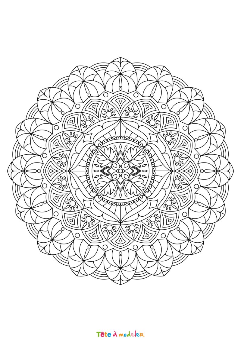 Coloriage adulte mandalas