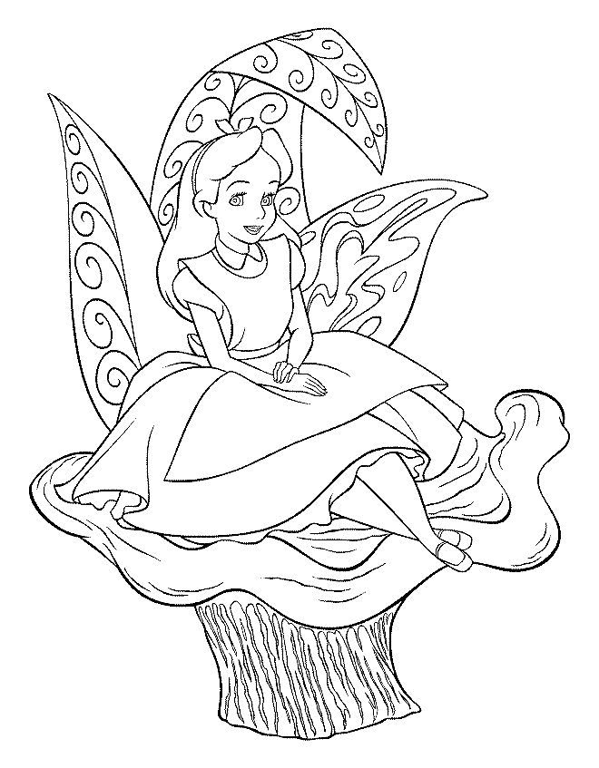 Coloriage Alice au Pays des Merveilles 
