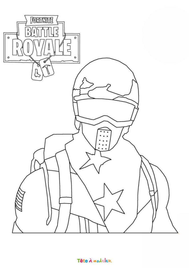 Coloriage Alpin Ace de Fortnite