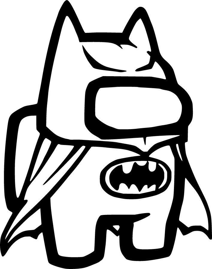 Coloriage Among Us Batman