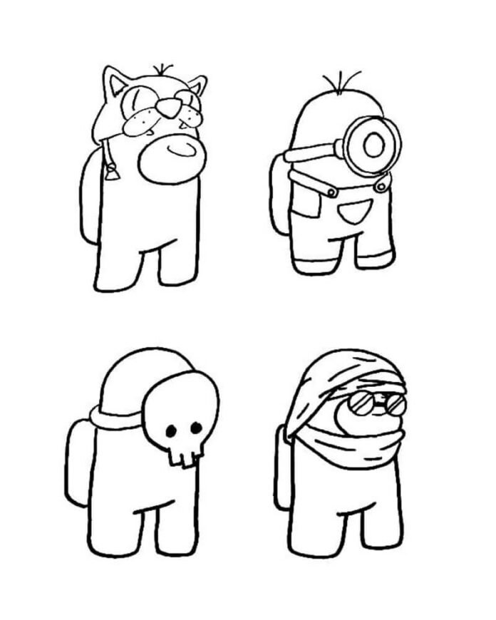 Coloriage Among Us facile