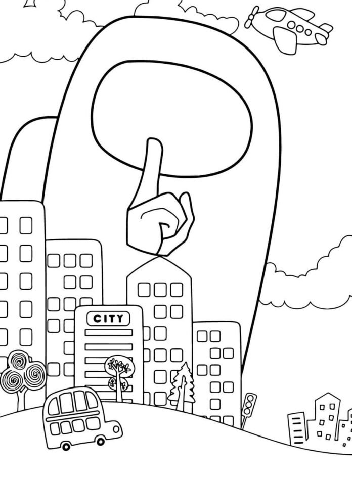 Coloriage Among Us à imprimer