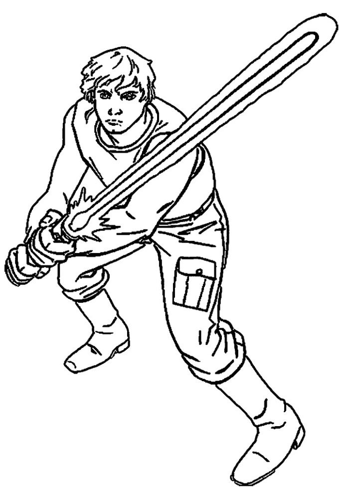 Coloriage Luke Skywalker